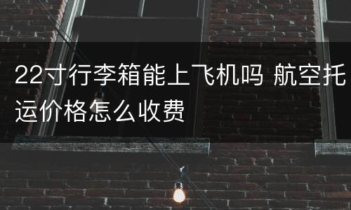 22寸行李箱能上飞机吗 航空托运价格怎么收费