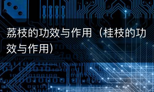 荔枝的功效与作用（桂枝的功效与作用）
