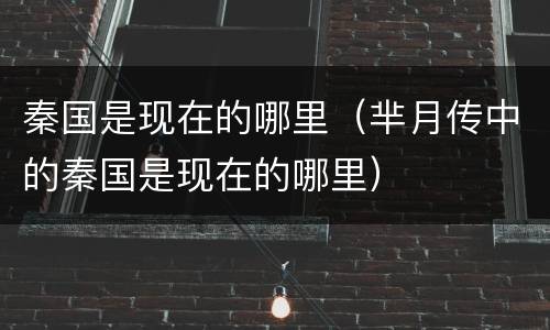 秦国是现在的哪里（芈月传中的秦国是现在的哪里）