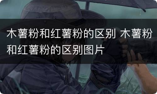 木薯粉和红薯粉的区别 木薯粉和红薯粉的区别图片