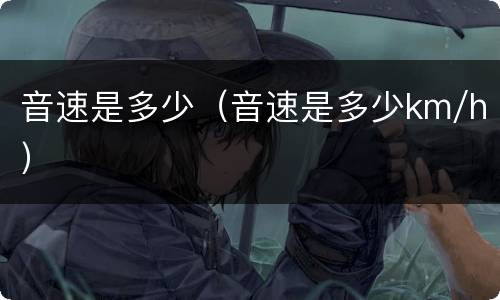 音速是多少（音速是多少km/h）