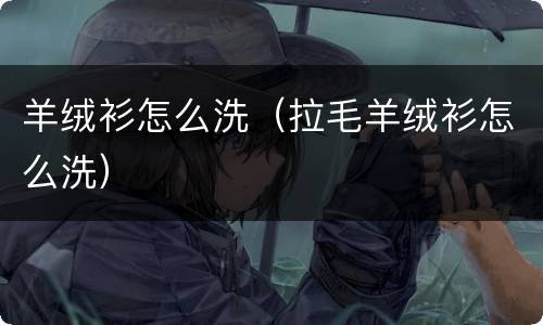 羊绒衫怎么洗（拉毛羊绒衫怎么洗）
