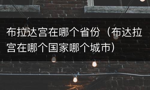 布拉达宫在哪个省份（布达拉宫在哪个国家哪个城市）