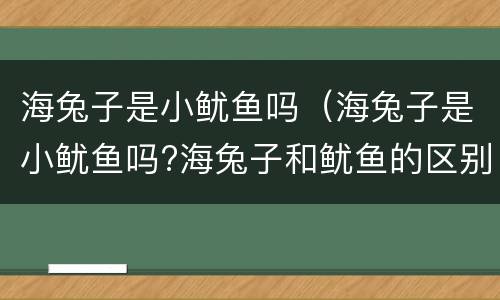 海兔子是小鱿鱼吗（海兔子是小鱿鱼吗?海兔子和鱿鱼的区别）