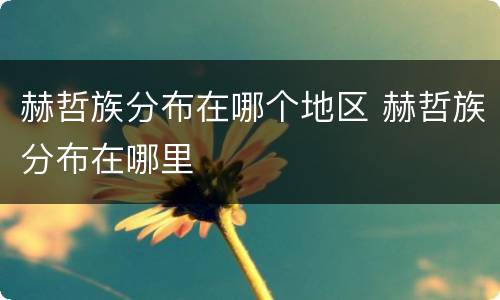 赫哲族分布在哪个地区 赫哲族分布在哪里