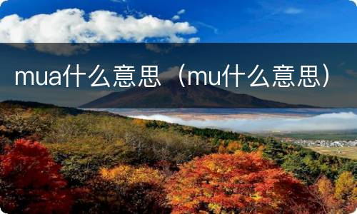 mua什么意思（mu什么意思）