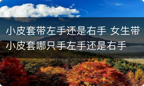 小皮套带左手还是右手 女生带小皮套哪只手左手还是右手