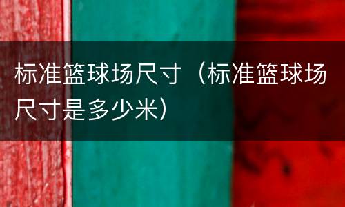 标准篮球场尺寸（标准篮球场尺寸是多少米）