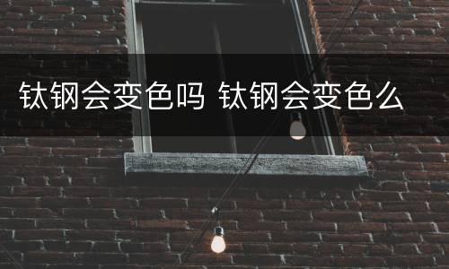 钛钢会变色吗 钛钢会变色么