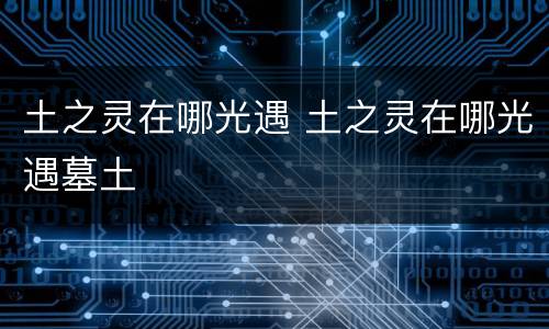 土之灵在哪光遇 土之灵在哪光遇墓土
