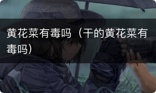 黄花菜有毒吗（干的黄花菜有毒吗）
