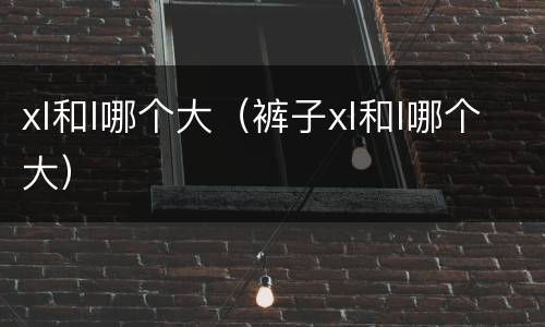xl和l哪个大（裤子xl和l哪个大）