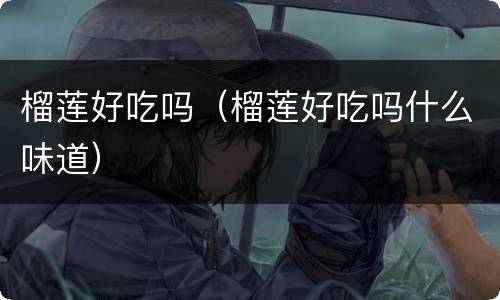 榴莲好吃吗（榴莲好吃吗什么味道）