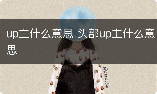 up主什么意思 头部up主什么意思