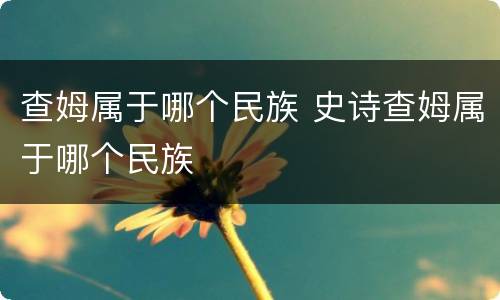 查姆属于哪个民族 史诗查姆属于哪个民族