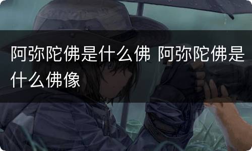 阿弥陀佛是什么佛 阿弥陀佛是什么佛像