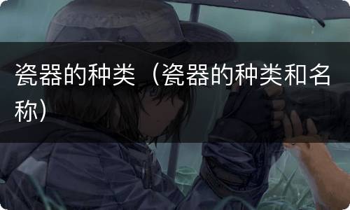 瓷器的种类（瓷器的种类和名称）