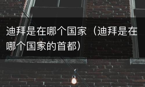 迪拜是在哪个国家（迪拜是在哪个国家的首都）