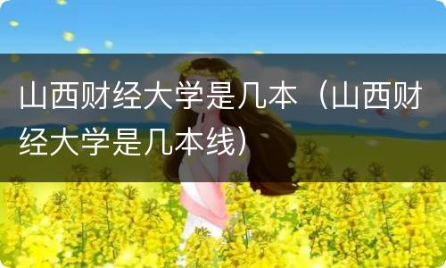 山西财经大学是几本（山西财经大学是几本线）