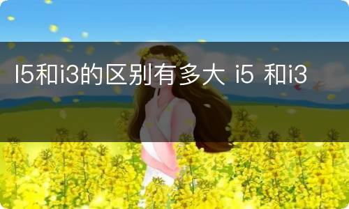 I5和i3的区别有多大 i5 和i3