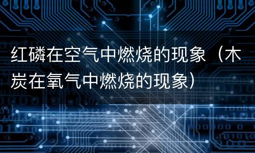 红磷在空气中燃烧的现象（木炭在氧气中燃烧的现象）