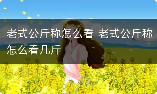 老式公斤称怎么看 老式公斤称怎么看几斤