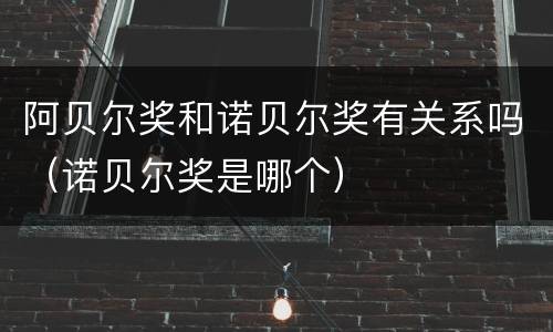 阿贝尔奖和诺贝尔奖有关系吗（诺贝尔奖是哪个）