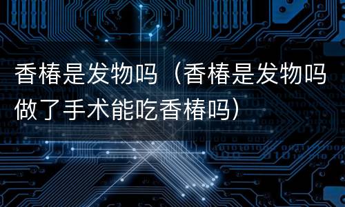 香椿是发物吗（香椿是发物吗做了手术能吃香椿吗）