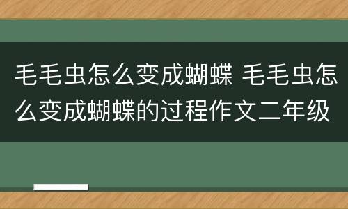 毛毛虫怎么变成蝴蝶 毛毛虫怎么变成蝴蝶的过程作文二年级