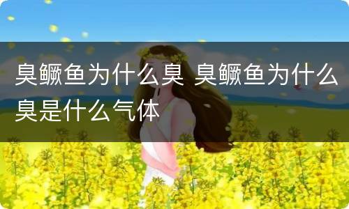 臭鳜鱼为什么臭 臭鳜鱼为什么臭是什么气体