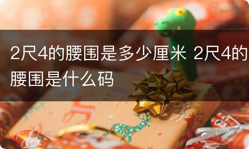 2尺4的腰围是多少厘米 2尺4的腰围是什么码