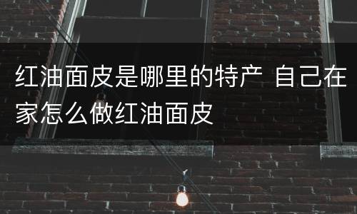 红油面皮是哪里的特产 自己在家怎么做红油面皮
