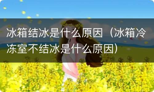 冰箱结冰是什么原因（冰箱冷冻室不结冰是什么原因）