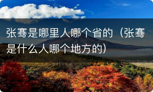 张骞是哪里人哪个省的（张骞是什么人哪个地方的）