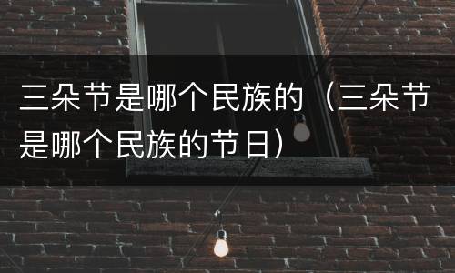 三朵节是哪个民族的（三朵节是哪个民族的节日）