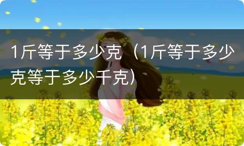 1斤等于多少克（1斤等于多少克等于多少千克）