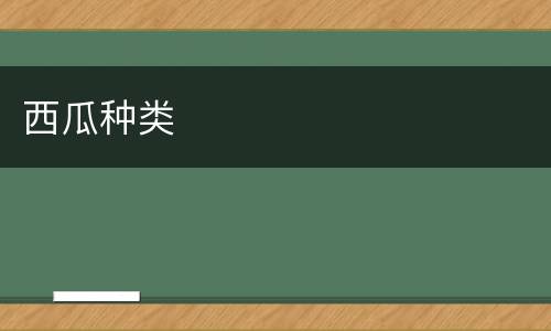 西瓜种类