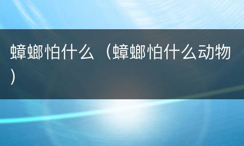 蟑螂怕什么(蟑螂怕什么动物) 蟑螂怕什么(蟑螂怕什么动物)
