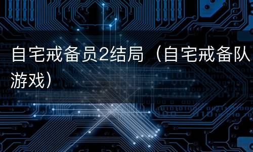 自宅戒备员2结局（自宅戒备队游戏）