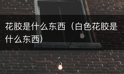花胶是什么东西（白色花胶是什么东西）