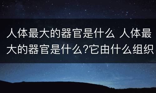 人体最大的器官是什么 人体最大的器官是什么?它由什么组织组成?