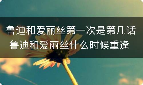 鲁迪和爱丽丝第一次是第几话 鲁迪和爱丽丝什么时候重逢