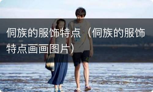 侗族的服饰特点（侗族的服饰特点画画图片）