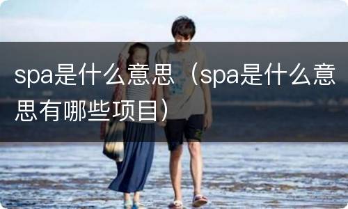 spa是什么意思（spa是什么意思有哪些项目）