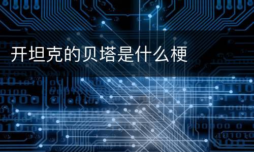 开坦克的贝塔是什么梗