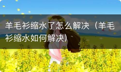 羊毛衫缩水了怎么解决（羊毛衫缩水如何解决）