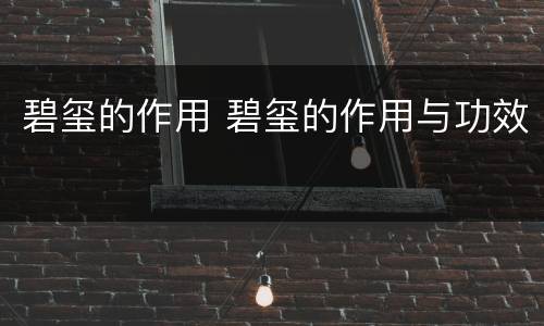 碧玺的作用 碧玺的作用与功效