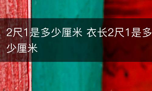 2尺1是多少厘米 衣长2尺1是多少厘米