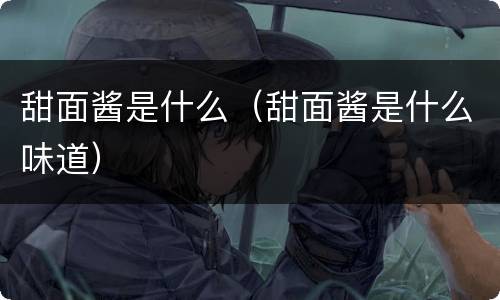 甜面酱是什么（甜面酱是什么味道）