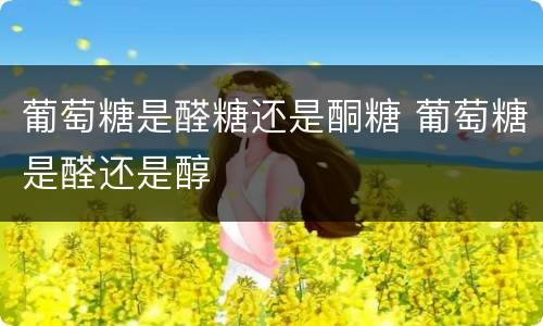 葡萄糖是醛糖还是酮糖 葡萄糖是醛还是醇